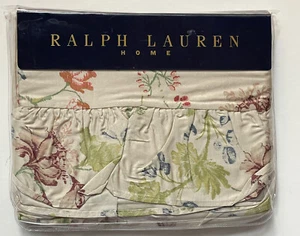 *NEW RARE RALPH LAUREN *DELILAH Multi Floral QUEEN FLAT SHEET Sateen NIP Flowers - Picture 1 of 7