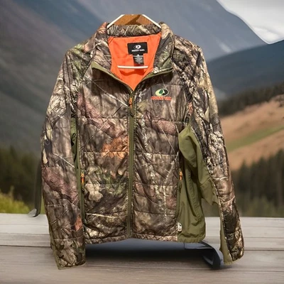 Mossy Oak Country Jacket Mens Medium Full Zip Soft-shell Camo Outdoor 3M   - Image 1 of 4