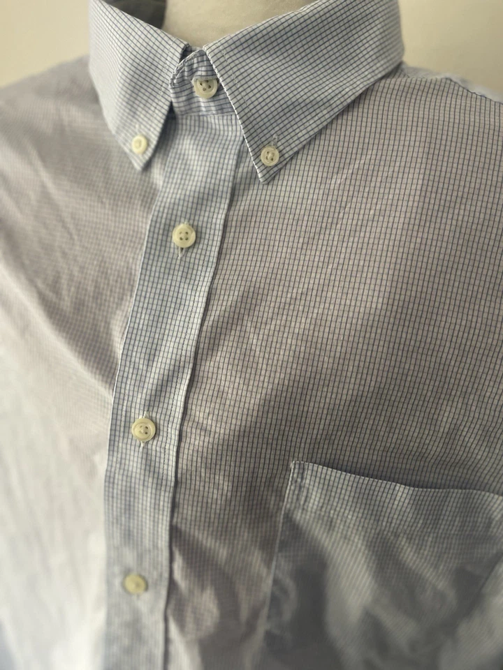 Camisa Manga Larga Roundtree & Yorke L Azul Blanco Rosa Cuadros Para Hombre’s 2xB 2xl Xxl Foto 1 de 4