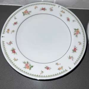 3 platos de pan Abingdon by Japan 6 1/2", 1 tazón, rosas pequeñas rosadas rojas naranjas - Imagen 1 de 8