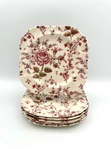 Johnson Bros Rose Chintz - Platos de ensalada cuadrados 7 5/8", Juego de 6 - Imagen 1 de 7