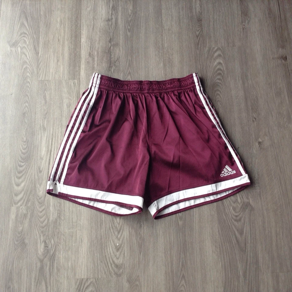 De Colección Adidas Pantalones Cortos Fútbol Nylon Satinado Brillante Aspecto Húmedo Brillo Rayas Años 90 Y2K Para Hombres XL Foto 1 de 4