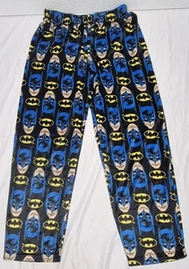 DC Comics Batman Black, Blue & Yellow Pajama Lounge Pants Men's Size Medium - Picture 1 of 10