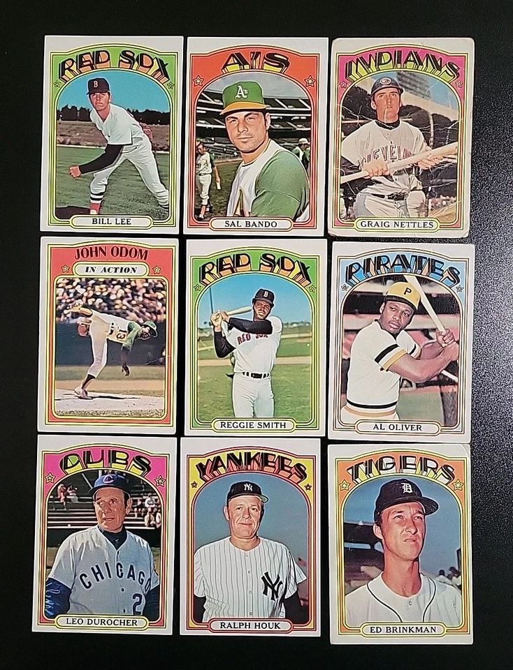 Tarjetas de béisbol 1972 Topps - 9 números altos - con Bill Lee y Ed Brinkman Foto 1 de 4