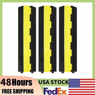 ⏯✔️Paquete de 3 topes de velocidad de capacidad de 11000 libras para cables y vehículos cable de goma Prot Foto 1 de 4