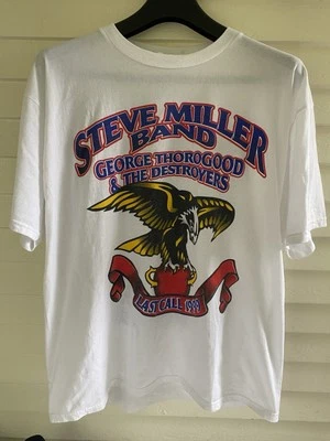 Camisa Steve Miller Band Vintage Para Hombre Años 90 1999 Last Call Tour XL George Thorogood Foto 1 de 4
