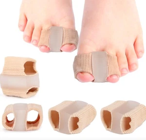 Separadores de dedos de gel de juanete con 2 bucles para dedos superpuestos espaciador de dedos de gel - Imagen 1 de 12