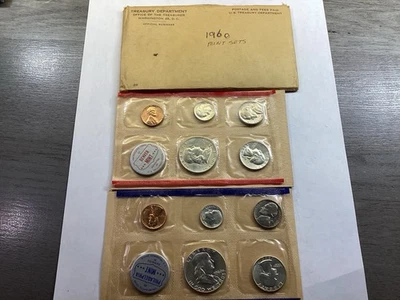1960 PD Mint Set in Original Packaging 10 Coins 102125 10re - Image 1 of 4