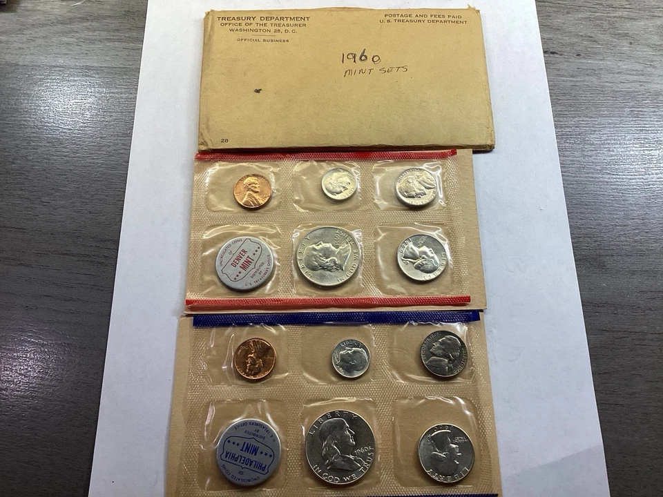 1960 PD Mint Set in Original Packaging 10 Coins 102125 10re - Image 1 of 4