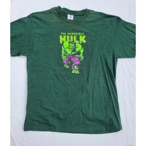 VTG Y2K Incredible Hulk Large Shirt 2002 Marvel Comic Single Stitch Made in USA - Picture 1 of 4
