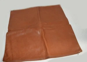 Ralph Lauren Chestnut Brown Leather Pillow Cover New - Picture 1 of 3