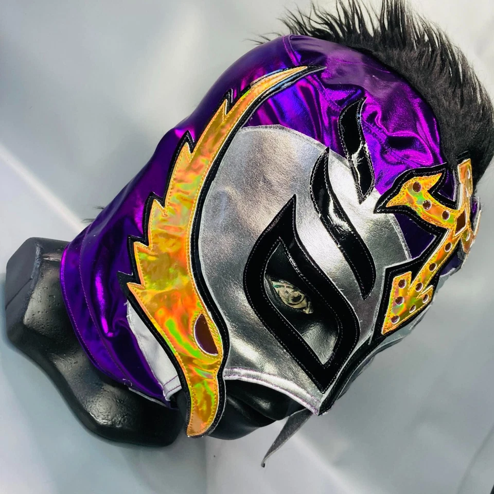 Máscara Disfraz Phantom Havok Mysterio Lucha Libre Máscara Luchador Dorado Foto 1 de 4
