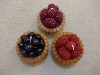 Laura Ashley ~ Set of 3 Fruit Tart Candles In A Box  - Image 1 of 4