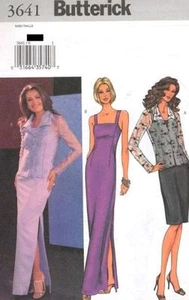 PATRÓN Butterick Costura Vintage 2002 Mujer Chaqueta de noche formal Vestido Sz 6-10 - Imagen 1 de 1