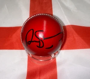 Sir Andrew Strauss (England) signed Red Autograph Cricket Ball + C.O.A. - Picture 1 of 6
