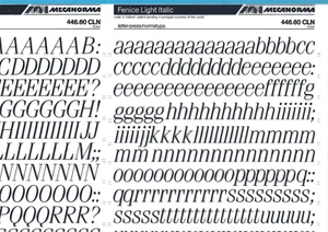 MECANORMA Dry Transfer Schriftzug 446,60 CLN 845 FENICE LICHT KURSIV 15 mm - Bild 1 von 2