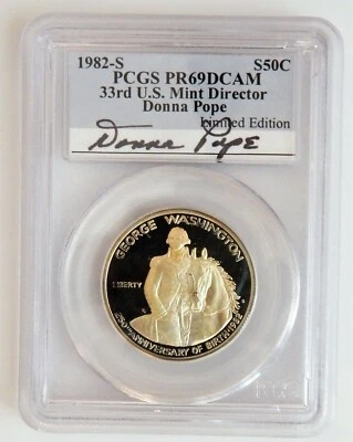 1982-S  Proof George Washington .50c Commemorative - Limited Edition Signature  - Image 1 of 4