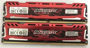 BALLISTIX GAMING RAM 16GB kit (2x8GB) DDR4 2666mhz CL16 1.2V for Desktop pc - Picture 1 of 2