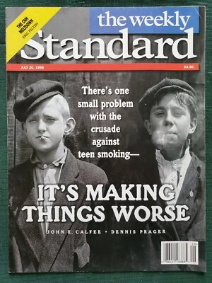 Weekly Standard Magazine – July, 1998 - Teen Smoking; Vintage; See Pics - Image 1 of 4