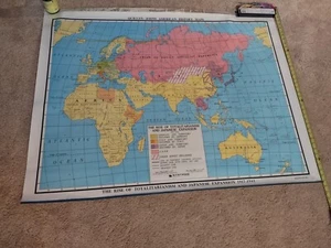 WWII Quillen - Johns map the rise of totalitarianism & japanese expansion 1917 - Picture 1 of 6