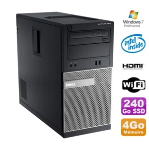 PC Tour DELL Optiplex 3010 MT Intel G2020 Graveur 4Go 240Go SSD HDMI Wifi W7 - Photo 1/1