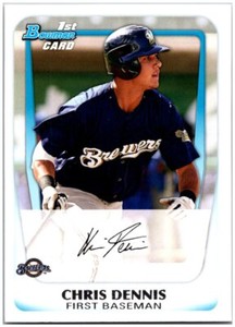 2011 Bowman Prospects  #BP2 Chris Dennis FREE SHIPPING!