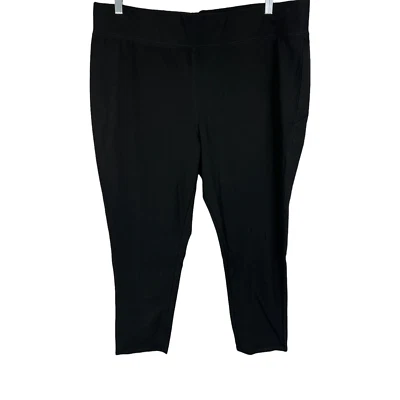 Denim & Co. Women's Active Regular Duo Stretch Printed Leggings Black Small Size - Image 1 of 2