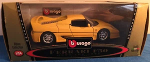 1995 Bburago 1/24 Escala Ferrari F50 Amarillo Bijoux Collection Italia COD. 1552 - Imagen 1 de 2
