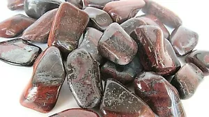 Three Red Tiger Eye Tumbled Stones 30-40mm Healing Crystals Bullying Evil Eye - Picture 1 of 1