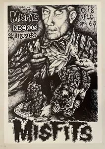 MISFITS, RARA RIPRODUZIONE PROMO POSTER anni '80 - Foto 1 di 8