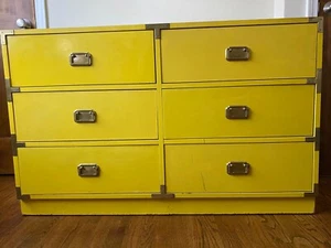 1960s Mid Century Yellow "Colormates" Campaign Dresser by Morris of California - Picture 1 of 6