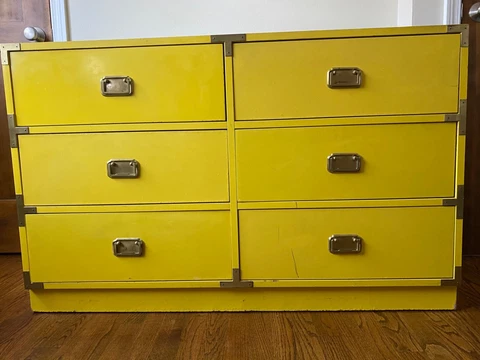 1960s Mid Century Yellow "Colormates" Campaign Dresser by Morris of California Cover
