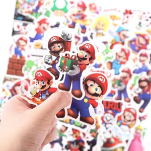 SUPER MARIO BROS STICKERS Astd Party Favors Nintendo Luigi Yoshi Peach Toad *US* - Picture 1 of 11