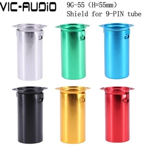 2PCS 9Pin Tube Shield Aluminium 9G-55 For E88CC 6922 12AU7 12AX7 ECC83 6N1 Tube - Picture 1 of 20