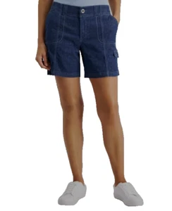 $175 Style & Co Women's, Comfort-Waist Cargo Shorts, Denim Blue, 10 - Picture 1 of 3