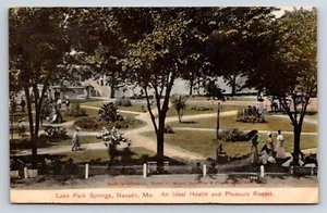 Postcard Lake Park Springs, Nevada, MO, Ideal Health and Pleasure Resort, People - Picture 1 of 2
