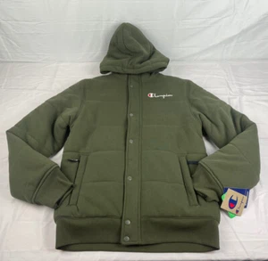 Champion Herren Reverse Weave Puffer Olive Jacke Größe Small - Bild 1 von 5
