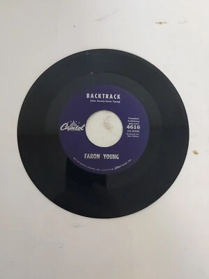 45 RPM Vinyl Record Faron Young Backtrack VG Foto 1 de 4
