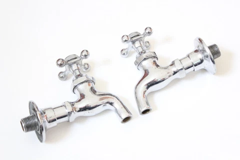 antique wall faucets | vtg bathroom laundry sink deco victorian kitchen old taps Cover