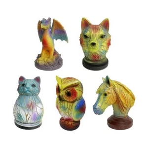 Animal Lamp Reading Lighting Ornament Bedroom Lamp Crafts Stained Resin Light - Picture 1 of 29