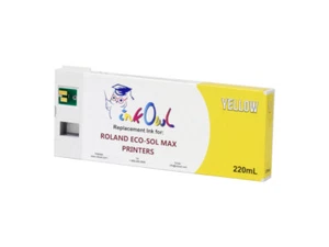 220ml InkOwl YELLOW Compatible Cartridge for Roland ECO-SOL MAX (ESL3-YE) - Picture 1 of 1