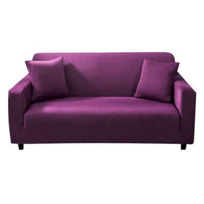 Однотонный эластичный чехол на диван 1/2/3/4 сиденья - Изображение 1 из 4