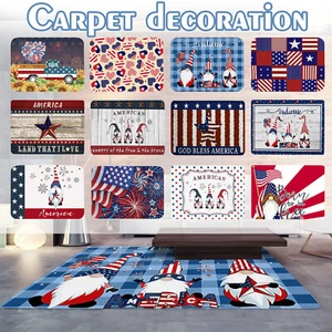 Independence Day Door Mat Patriotic Decor Outdoor Welcome Mat Non-Slip Carpet - Picture 1 of 12