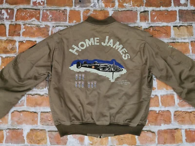Chevignon Vintage BOMBER Denim Jacket Home James Tiger Jet Braun Size:M Mint - Image 1 of 4