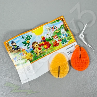 Juguete Sorpresa Kinder Joy - Adorno Huevo de Pascua Amarillo y Naranja | Primavera 2022 Foto 1 de 4