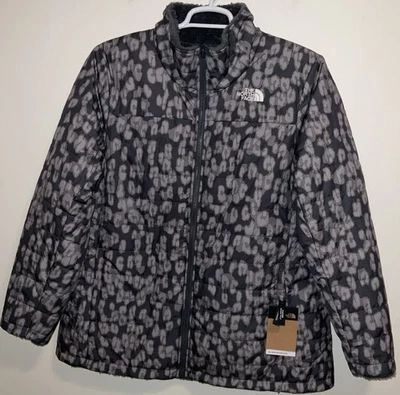 THE NORTH FACE INSULATED MOSSBUD REVERSIBLE GREY LEOPARD PRINT JACKET SIZ 1X NWT - Image 1 of 4