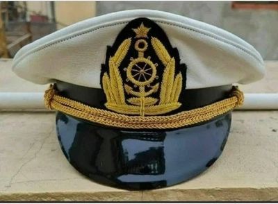 Gorra blanca Sailor Navy Capitán Yate Comandante de Barco Oficial Marítimo Foto 1 de 4