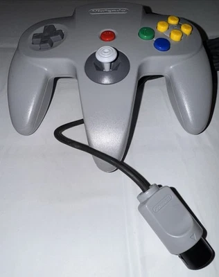 Authentic Nintendo N64 Gray Controller w/ OEM Tight Thumbstick Clean Tested - Image 1 of 4