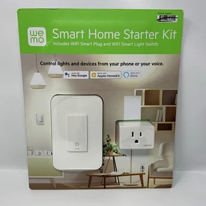 Wemo Smart Home Starter Kit Enchufe Inteligente e Interruptor Controlado Google Apple Alexa - Imagen 1 de 7