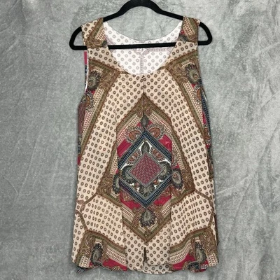 Dressbarn 2X Camisa Top Marrón Cachemira Sin Mangas Cuello Redondo Túnica Elástica Para Mujer Foto 1 de 4